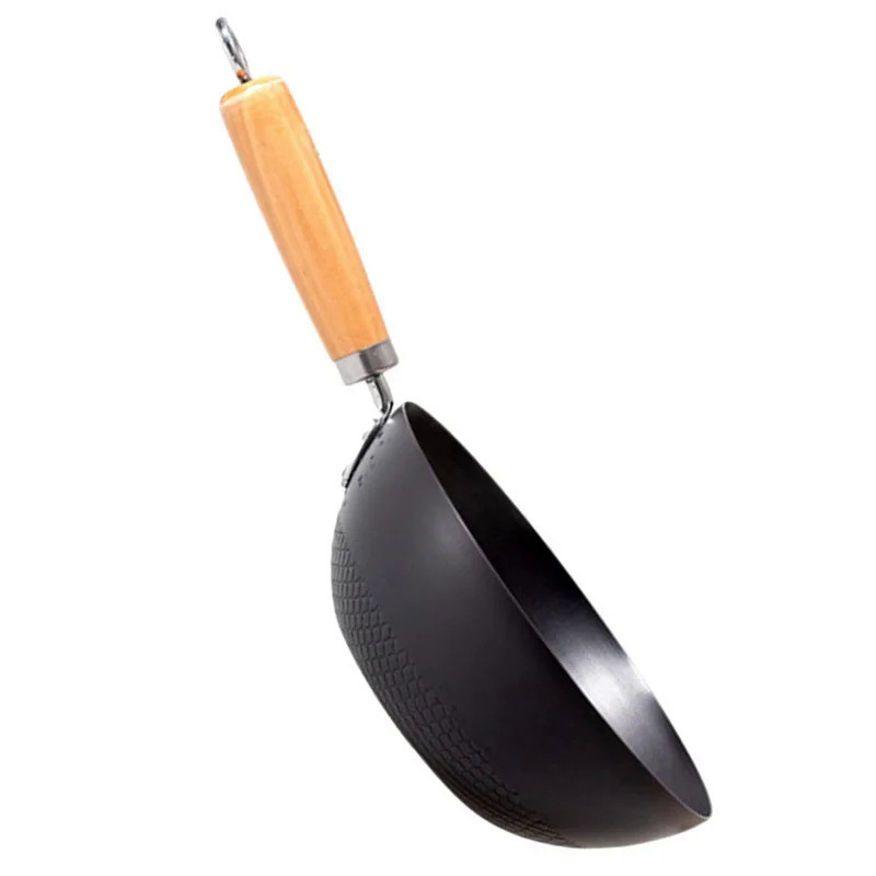 Small Wok Household Cast Iron Frying Pan Non-stick Frying Pan Steak Auxiliary Food Pan Gas Stove Ind