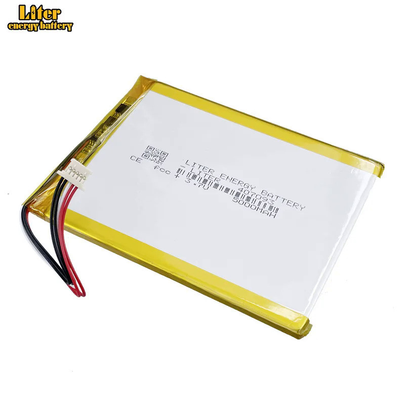 5-wires connector 407093 3.7V 5000mah polymer lithium ion battery Lipo battery for tablet pc 7 inch 