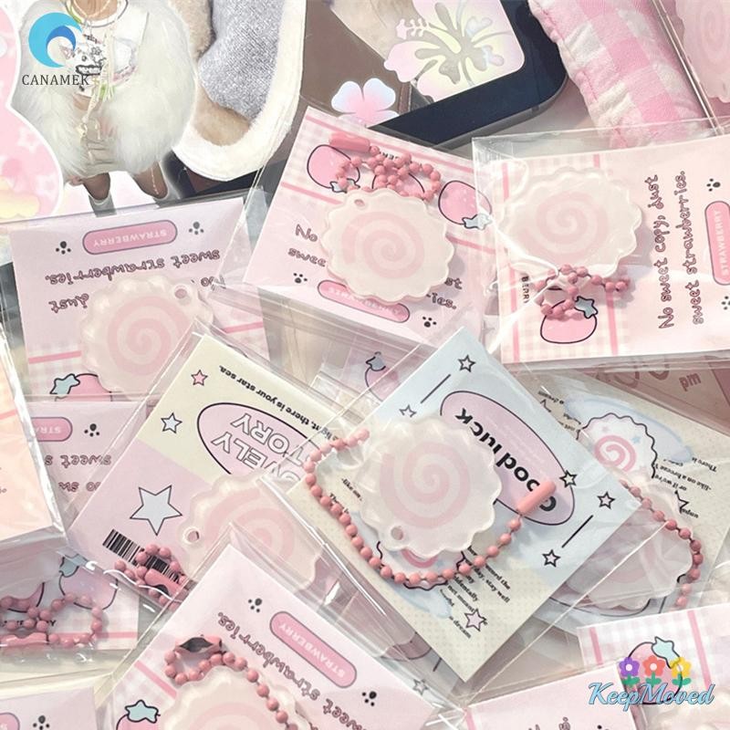 Keepmoved สร้างสรรค์น่ารักจานปลาพวงกุญแจสีชมพูม้วนอัลบั้มกระเป๋านักเรียนจี้ Kawaii โทรศัพท์ Ch มอบของขวัญอื่นๆใหม่