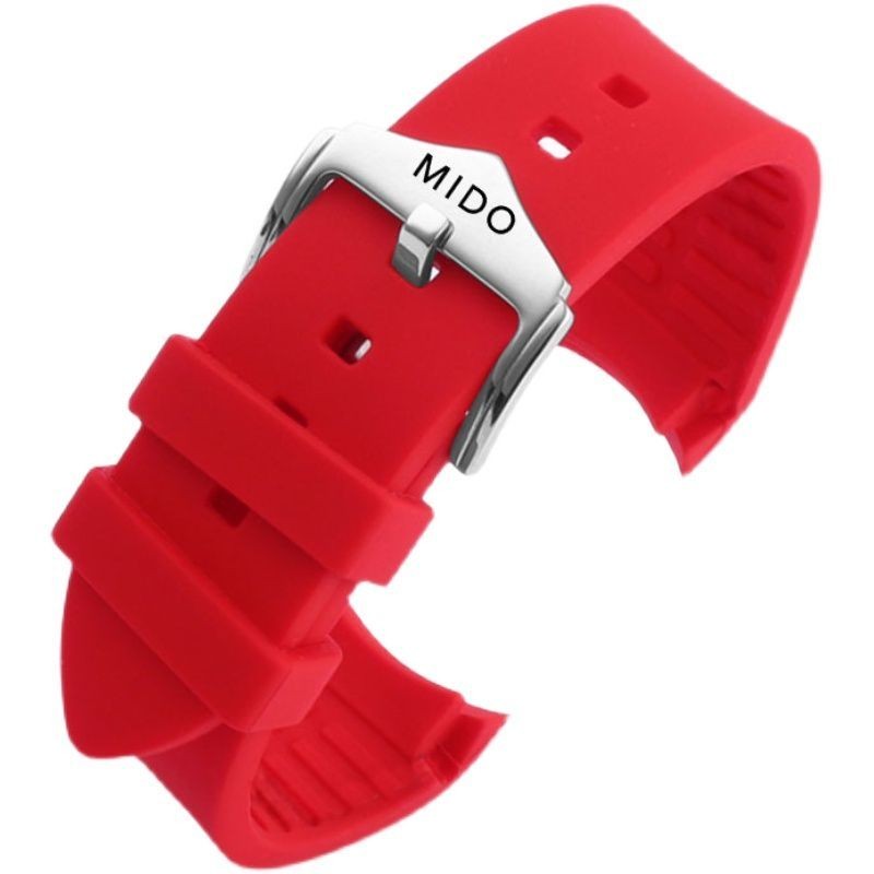 สายนาฬิกา Mido ปรับให้เข้ากับ Original M005 Helmsman 8600 Baroncelli Commander สายนาฬิกายาง 22mm