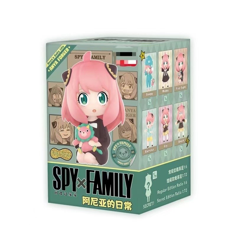 POPMART Spy&family Aniya's Daily Life Series กล่องสุ่ม ของเล่นโมเดลศิลปะ