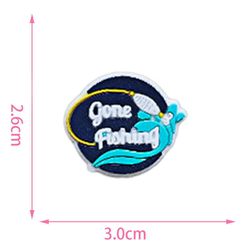 22 ชิ้น Crocs Jibbitz Charms ชุดตกปลากลางแจ้งอุปกรณ์ตกปลา Creative รองเท้าหัวเข็มขัดตกแต่งสําหรับ Crocs