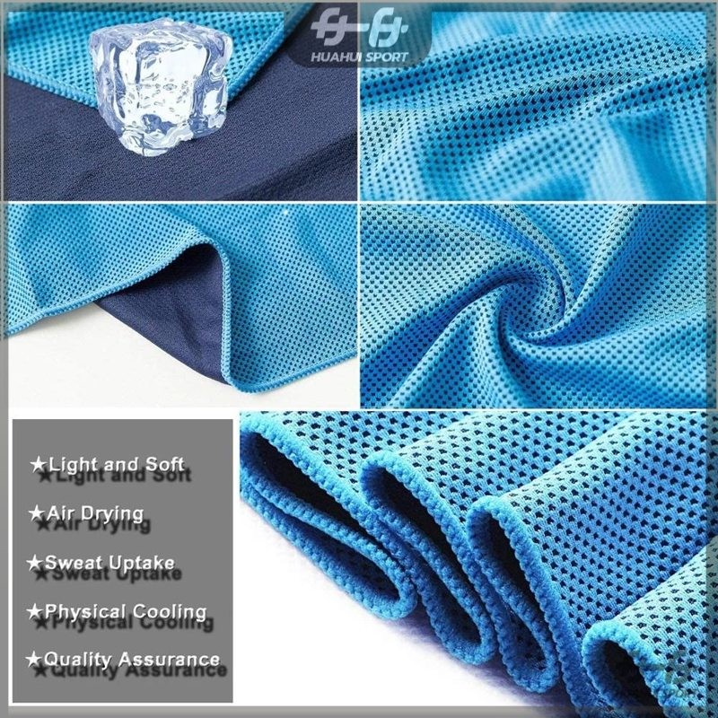 ผ้าเย็นซับเหงื่อ ผ้าซับเหงื่อ ผ้าเก็บความเย็น ลดอุณหภูมิ 30x80 cm พกพาง่าย มี 3 สี - รูปที่ 4
