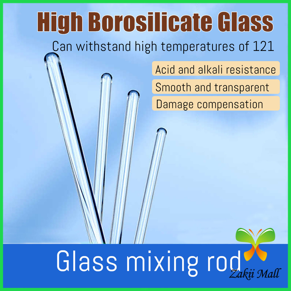 ZM. แท่งแก้วคนสาร ขนาด 10, 20, 30cm สำหรับวิทยาศาสตร์ ห้องปฏิบัติการ  วิทยาศาสตร์ศึกษา glass stirring rod