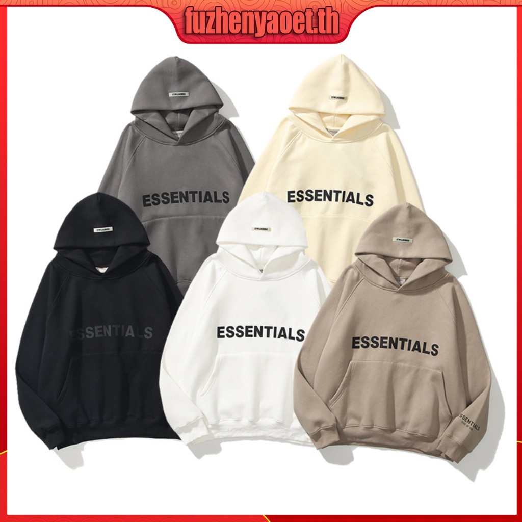 Essentials เสื้อกันหนาว มีฮู้ด หลากสี แฟชั่นสําหรับผู้ชายและผู้หญิง