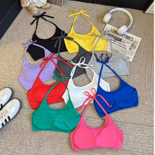 Fairy พร้อมส่ง🚚 มินิครอปสายคล้องเป็นแบบผูก มีฟองน้ำในตัว ผ้า…