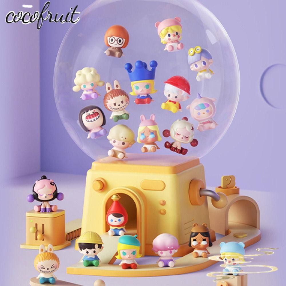 POPMART POP BEAN สไตล์คลาสสิก นั่งท่านั่ง อนุภาคน่ารักนั่งแถว Crybaby Pucky Nori โมเดลรูปการ์ตูน [Cocofruit]