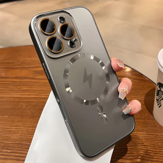 หรูหราอลูมิเนียมแม่เหล็กเคสโทรศัพท์สําหรับ IPhone 16 Pro Max 12 13 14 15 Pro Max 11 16 Plus AG Frosted Matte Hard ปลอกกันกระแทก