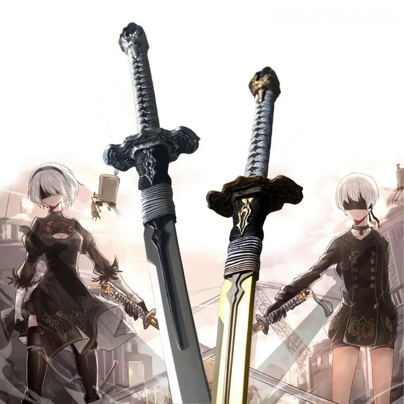 💥 NieR:Automata Big Sword YoRHa No. 2 Type B Sword Black Contract Cosplay Safety PU 1:1 Model Weapon