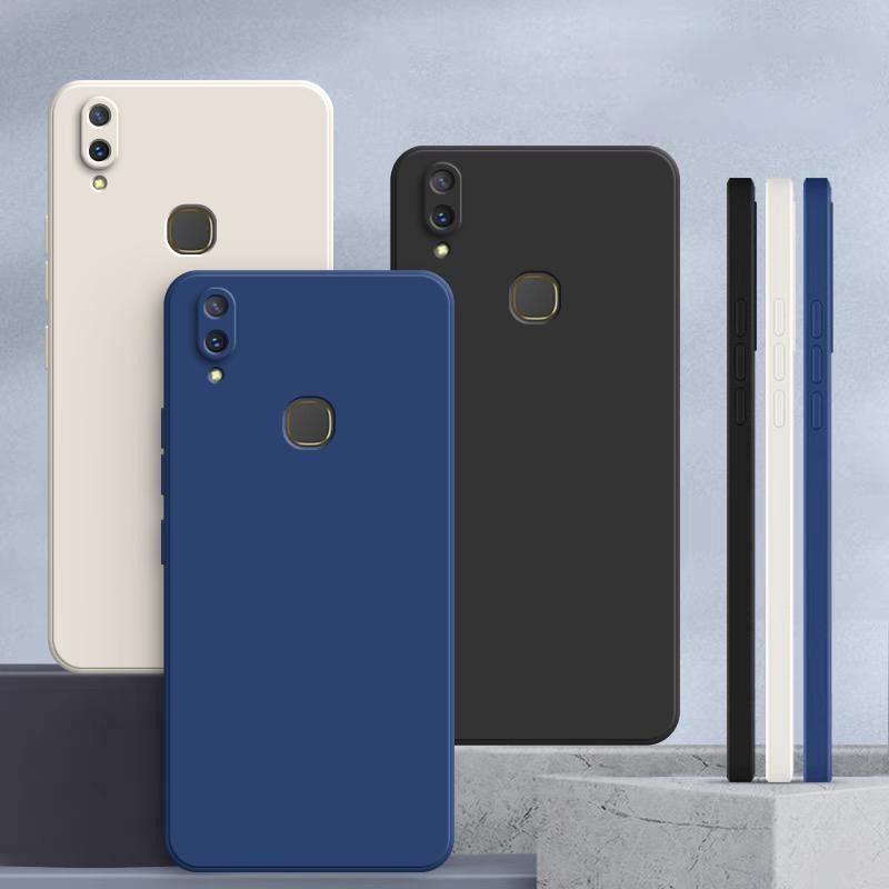 เคส Huawei Y9 2019 สีทึบ Huawei Y9 2019 เคสป้องกันซิลิโคนป้องกันการตกสีธรรมดาเรียบง่าย YT