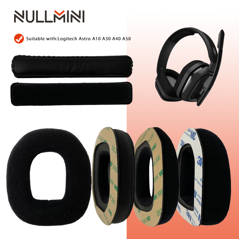 NullMini เปลี่ยนแผ่นรองหูฟังสําหรับ Logitech Astro A40 A50 Gen3 Gen4 A10 หูฟังชุดหูฟังหนังหูฟัง Earm