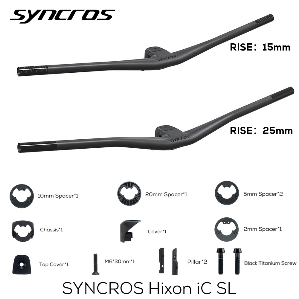 Syncros HIXON IC SL RISE สําหรับกรอบประกายไฟ 4°/5°* Rise 15 มม./25 มม. Rise คาร์บอนไฟเบอร์เต็มรูปแบบ