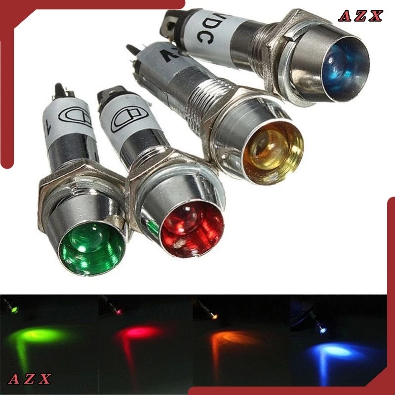 หลอด lamp LED เหล็ก 8mm 12v 24v 220v สินค้าพร้อมส่งในไทย ราคา15บาทต่อชิ้น