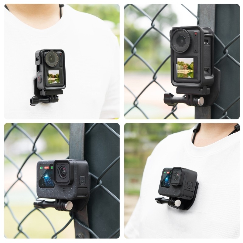 Blg Magnetic Action Camera Holder Secure Chest Mount สําหรับวิดีโอ POV การถ่ายทํา