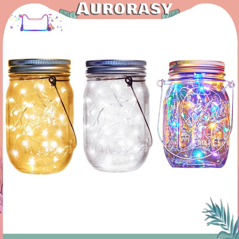Led Solar Fairy Mason Jar ไฟกลางแจ้งงานแต่งงานตกแต่งสวนโคมไฟ