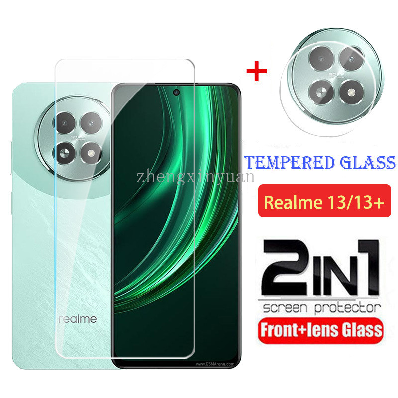 กระจกนิรภัยสําหรับrealme 13 Plus 5G 2024 ป้องกันหน้าจอสําหรับRealme13 13Plus 13 + Realme13 + RMX5002 เลนส์กล้องใสป้องกันฟิล์มด้านหน้า