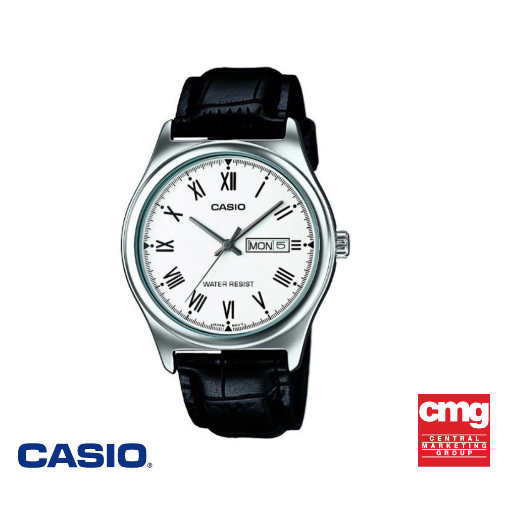 CASIO นาฬิกาข้อมือ CASIO รุ่น MTP-V006L-7BUDF สายหนัง สีขาว