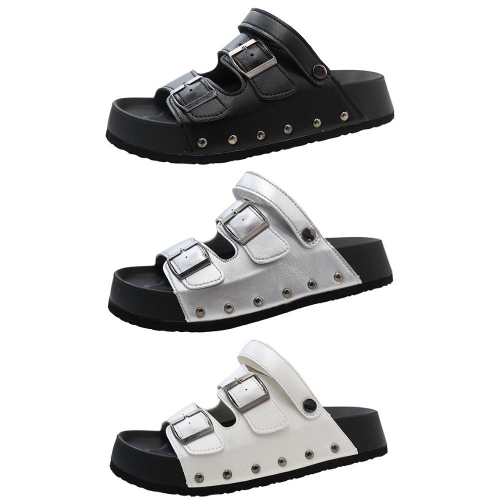 Just รองเท้าแตะรองเท้าผู้หญิง,ป้องกันกลิ่น PU สไลด์รองเท้าแตะโรมัน,แฟชั่น Anti Slip Peep Toe Outerwear แพลตฟอร์ม Flip Flops ฤดูร้อน