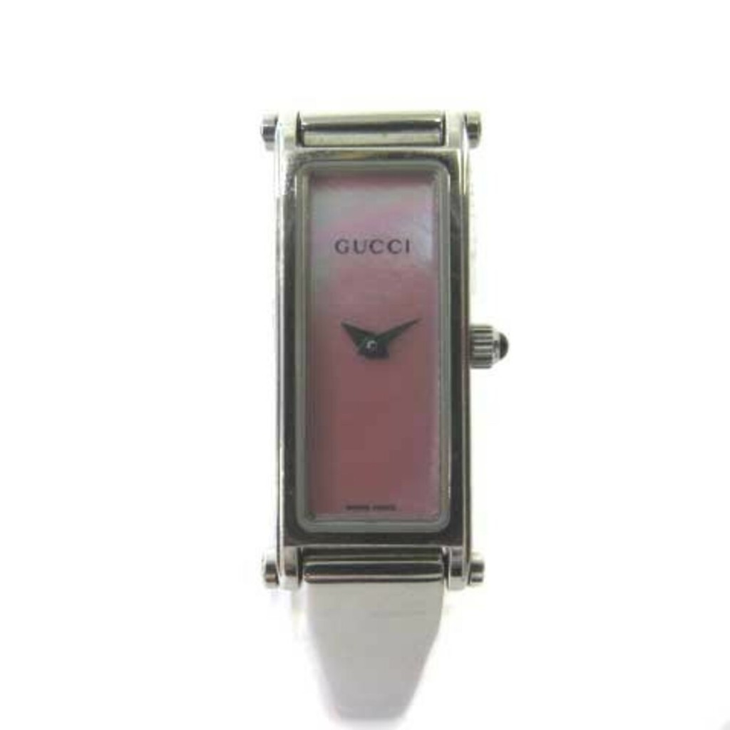 Gucci Watch 1500L Pink Shell Rectangular Bangle Direct from Japan Secondhand