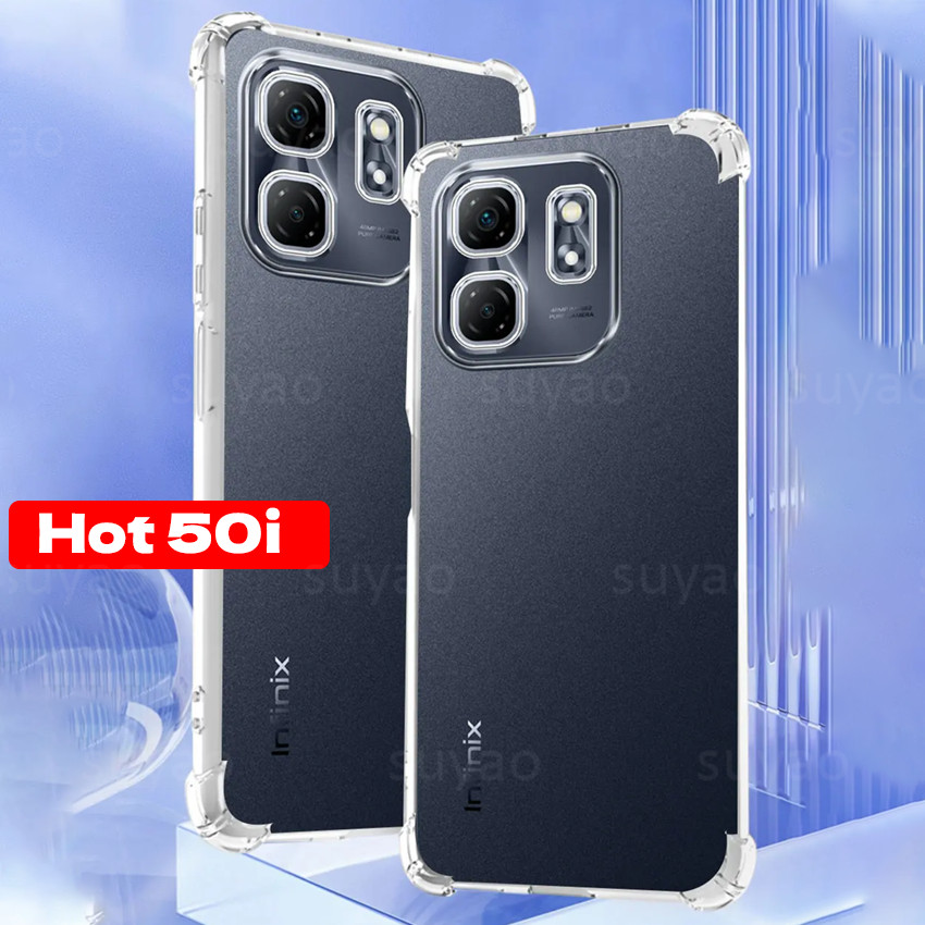 สําหรับ infinix Hot 50i 50 i Pro Plus Pro + 2024 เคสโทรศัพท์ปลอกใส Hot50i Hot50 Hot50Pro กันกระแทกกันชน Soft TPU Simple ปกหลัง