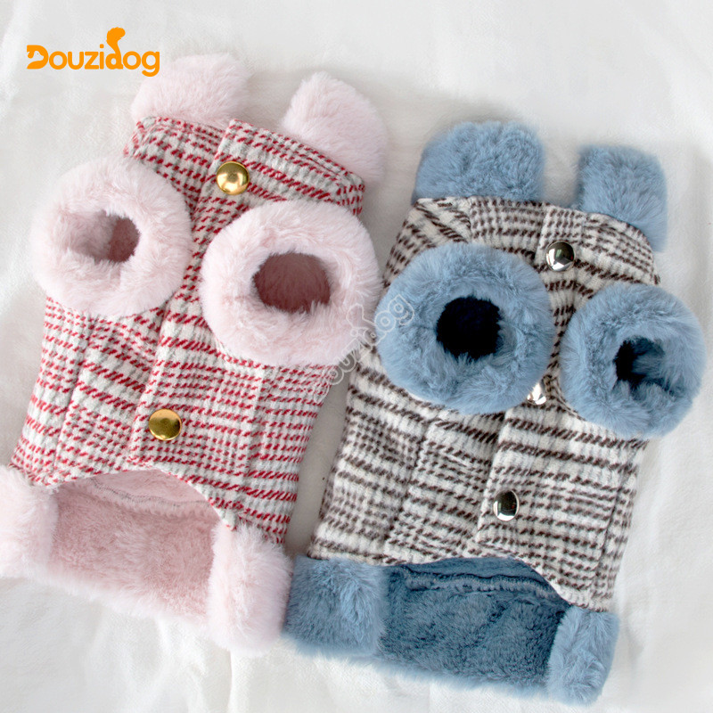 สุนัขขนาดเล็กสัตว์เลี้ยงสุนัขแมวฤดูใบไม้ร่วงฤดูหนาวหนาอบอุ่นหวานฉุดเสื้อผ้า