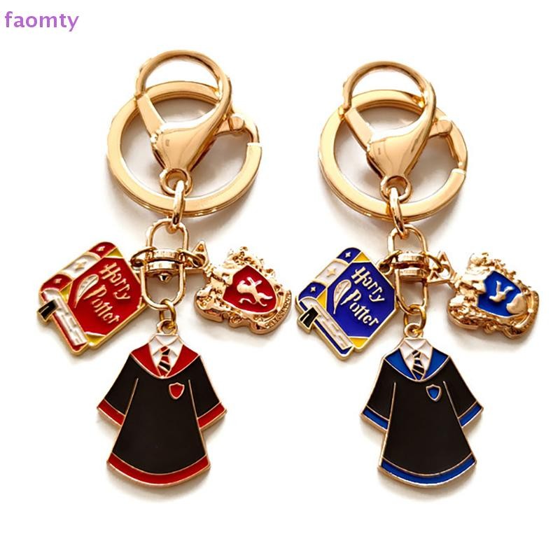 Faomty การ์ตูนพวงกุญแจเวทมนตร์ของแฮร์รี่, Gryffindor, โลโก้บ้านฮอกวอตส์, ป้าย, จี้ชุดนักเรียน TH