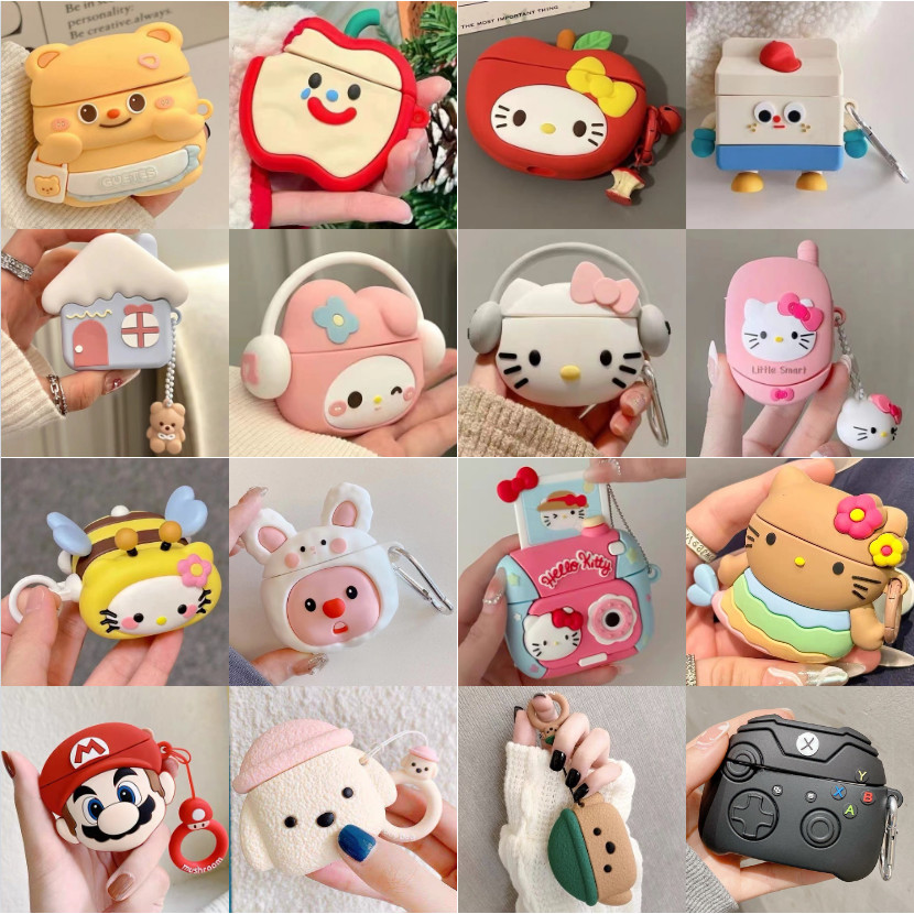 ใหม่ Air Pods 4 การ์ตูนน่ารัก crossdressing Little Beaver สําหรับ Apple Airpods Pro 2 สามมิติฝาครอบป้องกัน Air Pods 3 หูฟัง Apple Air Pods 1 เคสซิลิโคน