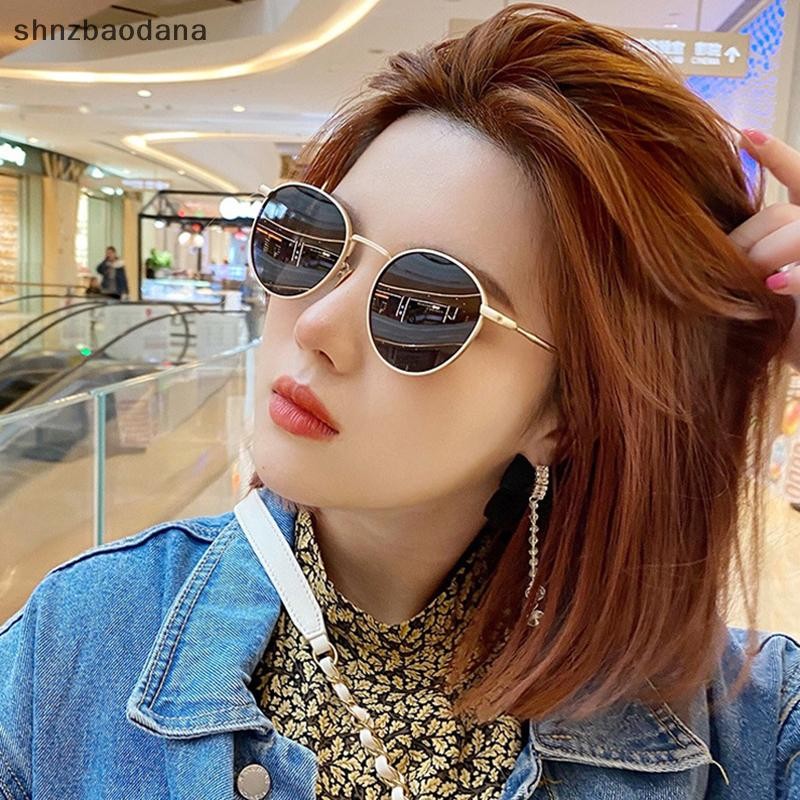 [SHNZAA] Trend Starแว่นตาสไตล์เดียวกันยุโรปอเมริกันรูปไข่ขนาดเล็กShades Lightแว่นตากันแดดป้องกันรังสีแว่นตาสําหรับผู้หญิงFSSG