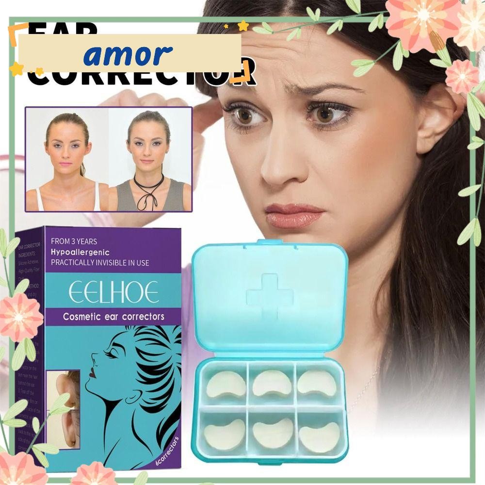 Amor12 Ear Correctors, Big Ear Problem Silicone Ear Valgus Correction, กันน้ําที่มองไม่เห็น Auricle Shaping ขาตั้งแนวตั้งสติกเกอร์หูกันน้ําทุกวัย