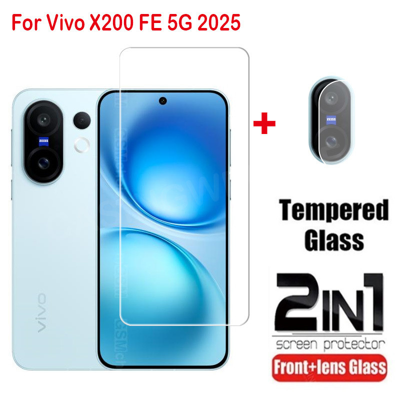 ฟิล์มกระจกนิรภัยสําหรับ Vivo X200 FE vivo X200FE Vivo X 200 FE 5G 2025 ป้องกันหน้าจอกล้องกลับเลนส์ป้