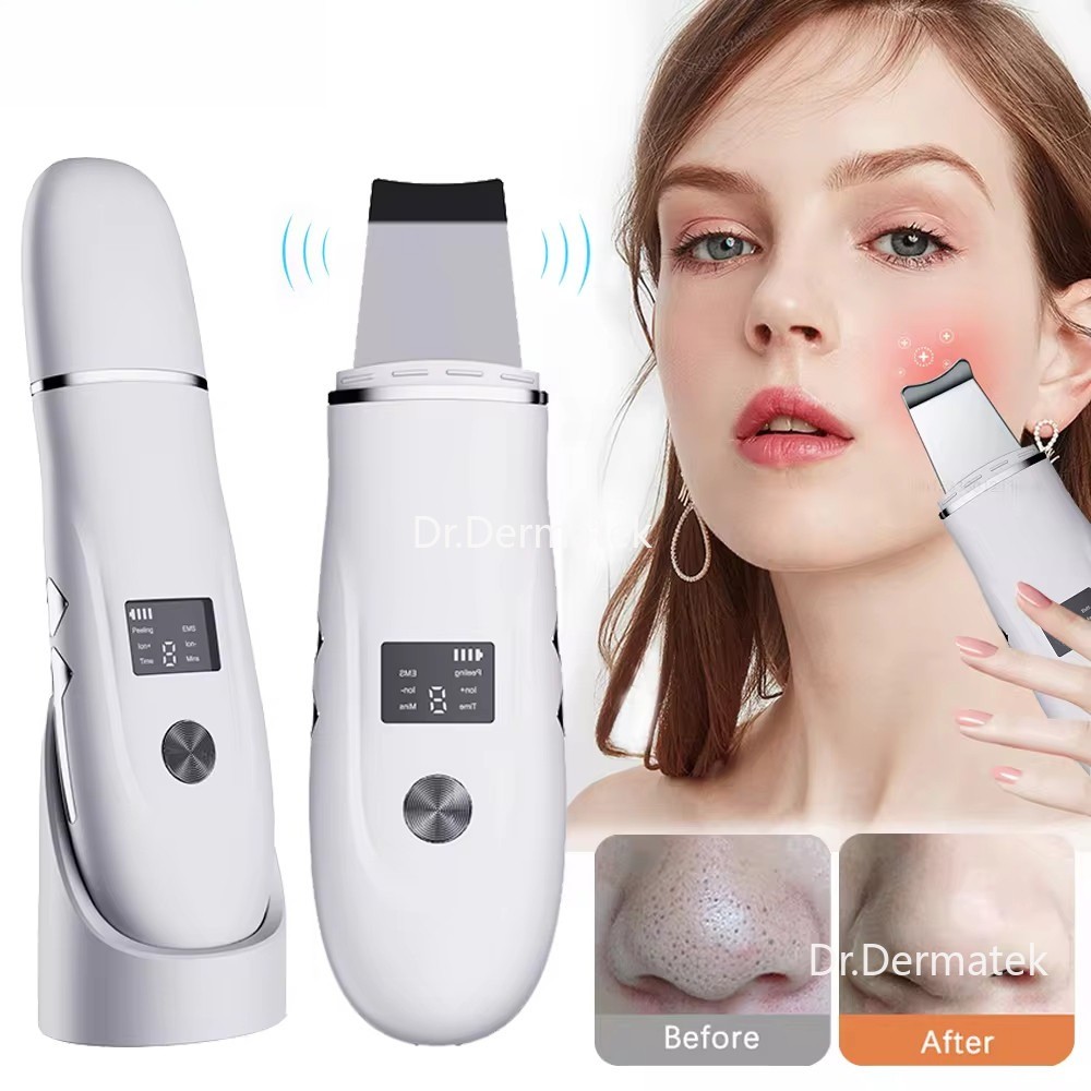 Ultrasonic Face Scrubber Facial Peeling Skin Scrubber Deep Facial Cleaning Spatula Acne Pore Ultraso