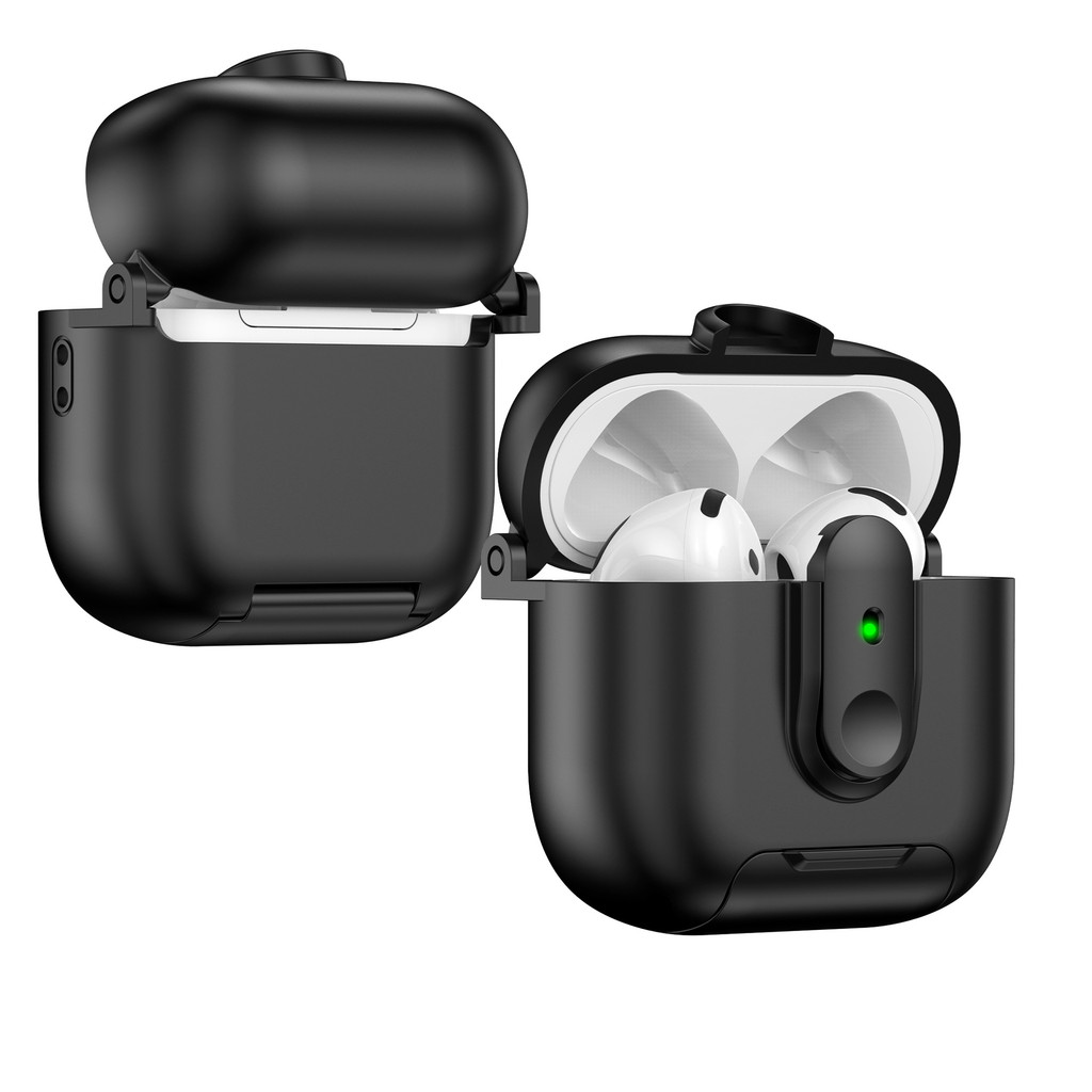 MANGO กรณีปลอกสําหรับ AirPods 1 2 3 4 Pro 2 กรณีปลอก Gen 2 3 4 2nd 3rd 4th Gen2 Gen3 Gen4 ปลอดภัยล็อคเชื่อมต่อออกแบบที่วางโทรศัพท์กันกระแทก