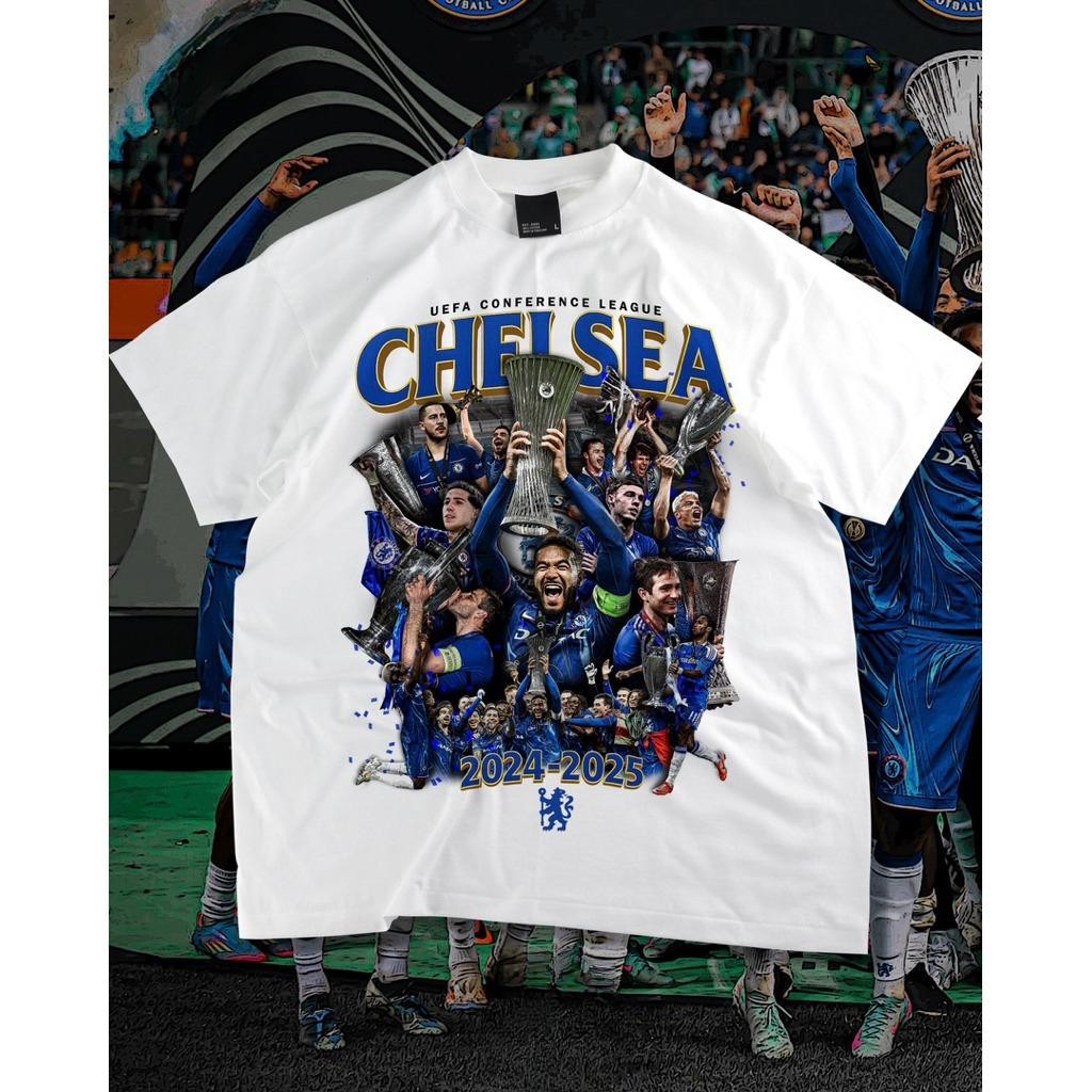 เสื้อเชลซี Champion Europa League 2025 รุ่นสะสม ยุโรปแกรนด์สแลม เสื้อยืดแฟนบอลใส่ได้ทั้งชายหญิง