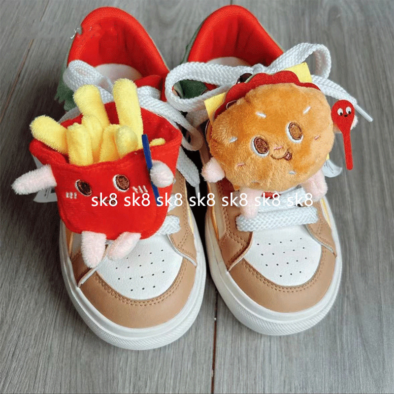 Hot Sale of New Products#Cute 3D Plush Hamburger Shoe Buckle Decoration Accessories for Sneakers diy