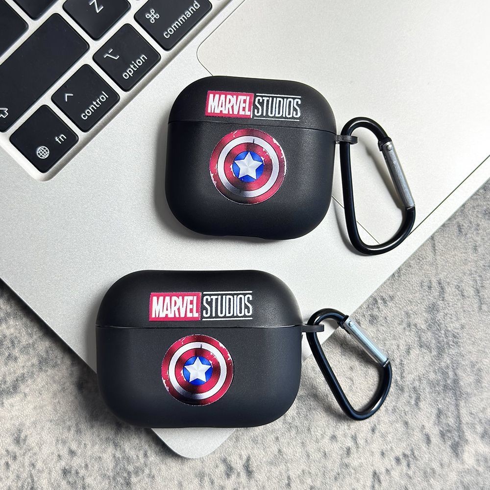 รูปแบบกัปตันอเมริกา Airpod 3 Case, Airpod 4 Case Cover Airpod3 Skin น่ารักหูฟังกรณีอะนิเมะกรณี airpo