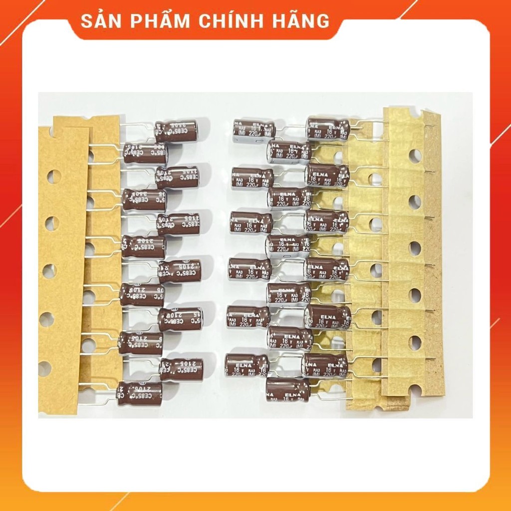 [ 10 ชิ้น ] ELNA RA2 CAPACITOR 16V 100UF, 16V100UF, 100UF 16V (6.3x11x5mm )