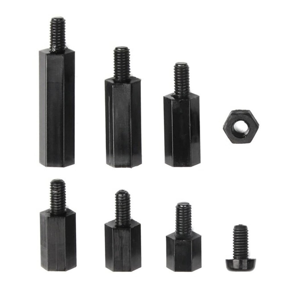 M3-180-Nylon ชุดเสาไนลอน นอต สกรู M3 180ชิ้น 180Pcs M3 Hex Nylon Standoff + Nut + Screw kit เสายึดแผ่นปริ้น เสารองบอร... - รูปที่ 4