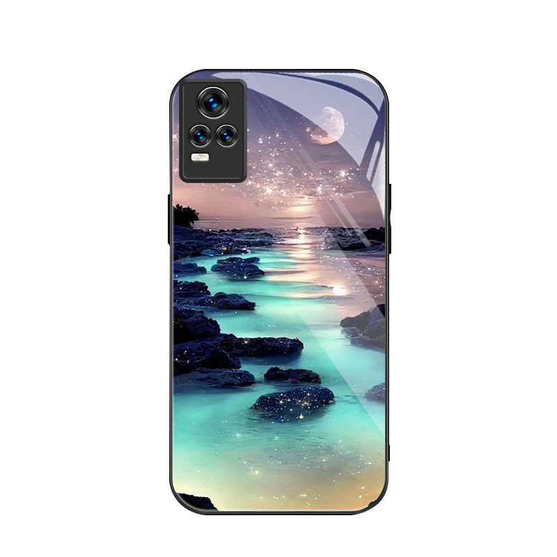 สําหรับ Vivo Y73/Vivo Y21e 4G(ไม่ 5G) , Sea Moon, บุคลิกภาพอินเทรนด์, เคสป้องกันโทรศัพท์ป้องกันการตก