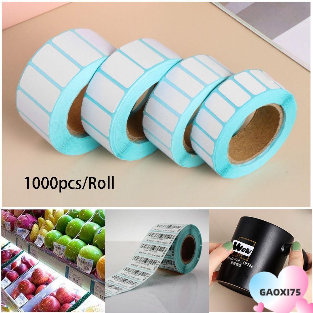GOXI75 1000 ชิ้น/ม้วนสติกเกอร์ความร้อนขายร้อนซูเปอร์มาร์เก็ตราคาป้ายเปล่าแพคเกจป้าย