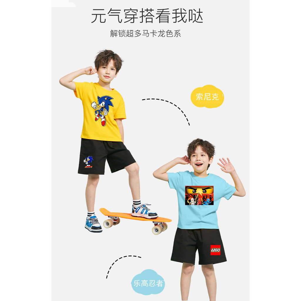 ชุดเด็กเสื้อยืดแขนสั้นและกางเกง แบบลูฟี่ เสื้อผ้าชุดฤดูร้อนญี่ปุ่น - รูปที่ 7