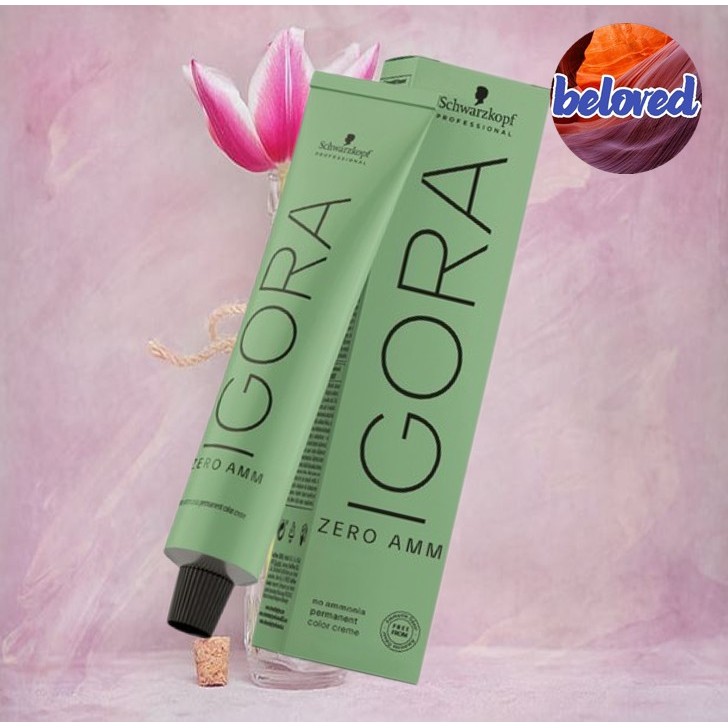 (ไม่แถมไฮ) Schwarzkopf Igora Zero AMM 60 ml ครีมเปลี่ยนสีผมปราศจากแอมโมเนีย ปกปิดผมขาวได้มากถึง 100%