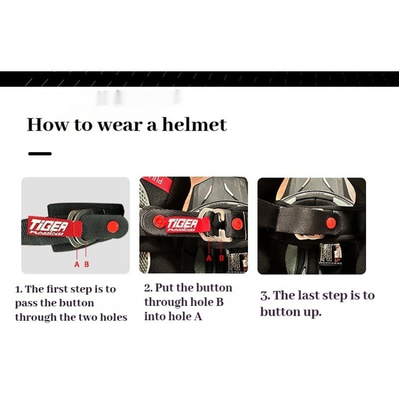 TR Tiger HONGTU หมวกกันน็อคออฟโรดรถจักรยานยนต์หมวกกันน็อคแบบใช้คู่ออฟโรดหมวกกันน็อคแรลลี่หมวกกันน็อคเต็มหมวกกันน็อคแข่งชายและหญิง - รูปที่ 7