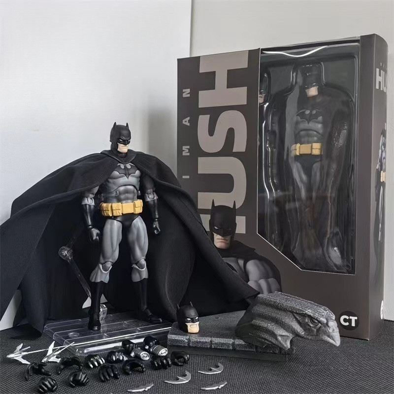CT ของเล่น Mafex 126 Batman Action Figures HUSH BLACK Ver DC Justice League ตุ๊กตา Dark Knight คอลเลกชันของเล่น