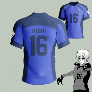 เสื้อยืดอะนิเมะคอสเพลย์ Blue Lock Team Eleven Isagi Yoichi แขนสั้นพิมพ์ลาย 3D