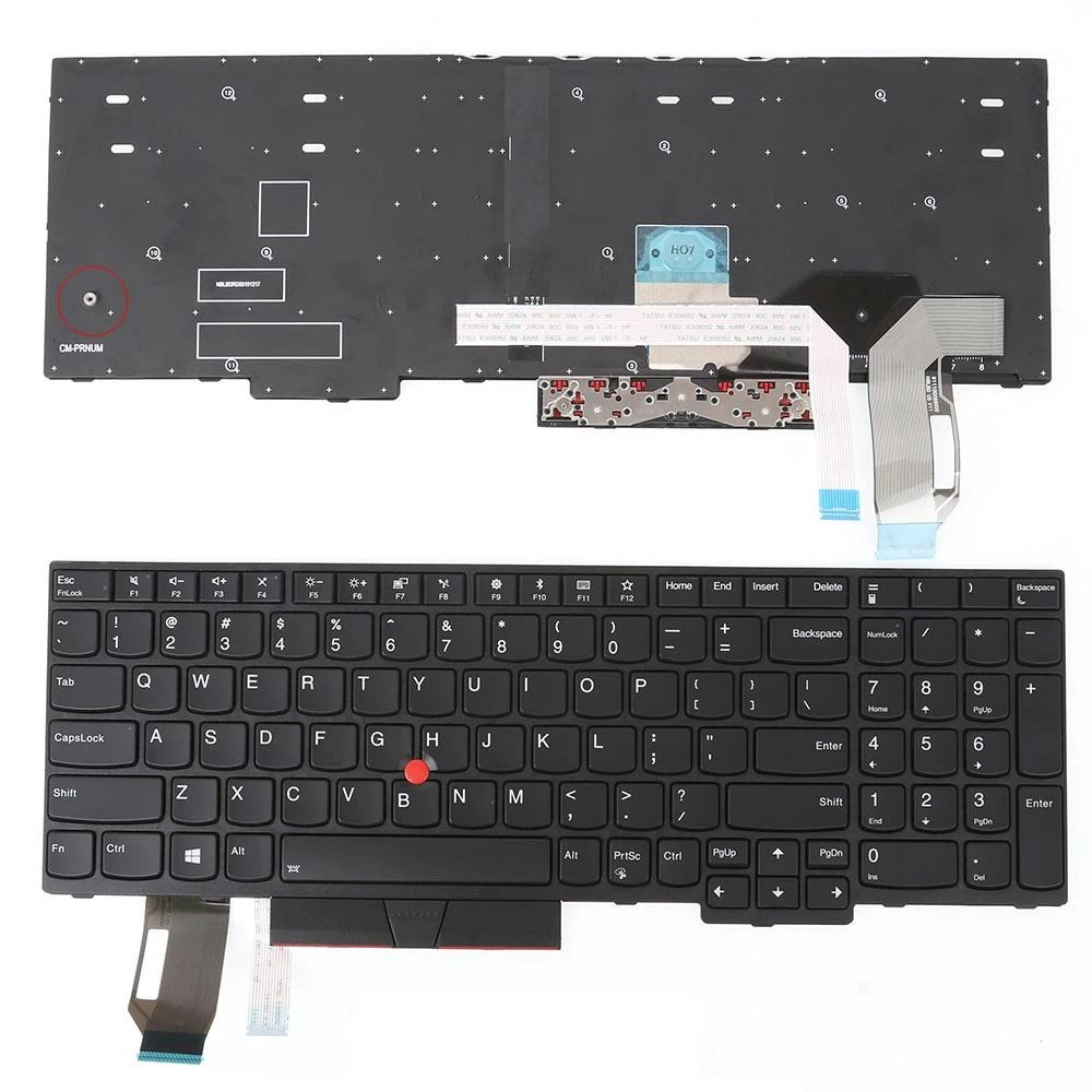 แป้นพิมพ์ทดแทนสําหรับ Lenovo E580 E585 E590 E595 T590 P53S L580 L590 P52 P72 P53 P73 สําหรับแป้นพิมพ