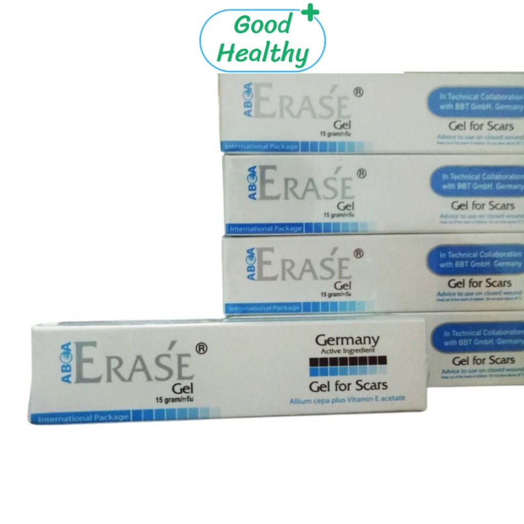 Erase Gel For Scar 15 กรัม เจลลดรอยแผลเป็น รอยดำจากสิว รอยหลุมสิว Good Healthy