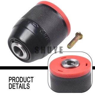 10 มม.โลหะเกรดอุตสาหกรรมแหวนสีแดง 3/8 Ratchet Self-Locking Chuck ไฟฉายเจาะหลวมลิเธียมสว่านไฟฟ้า