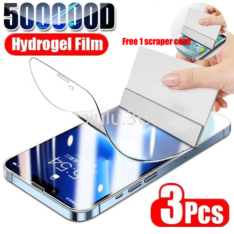 1-3PCS Hydrogel ฟิล์มสําหรับ Samsung S25 S24 Ultra S23 S22 S21 Plus S20 FE A35 A34 A33 A55 5G A54 A53 A52 A13 A16 A06 ป้องกันหน้าจอ