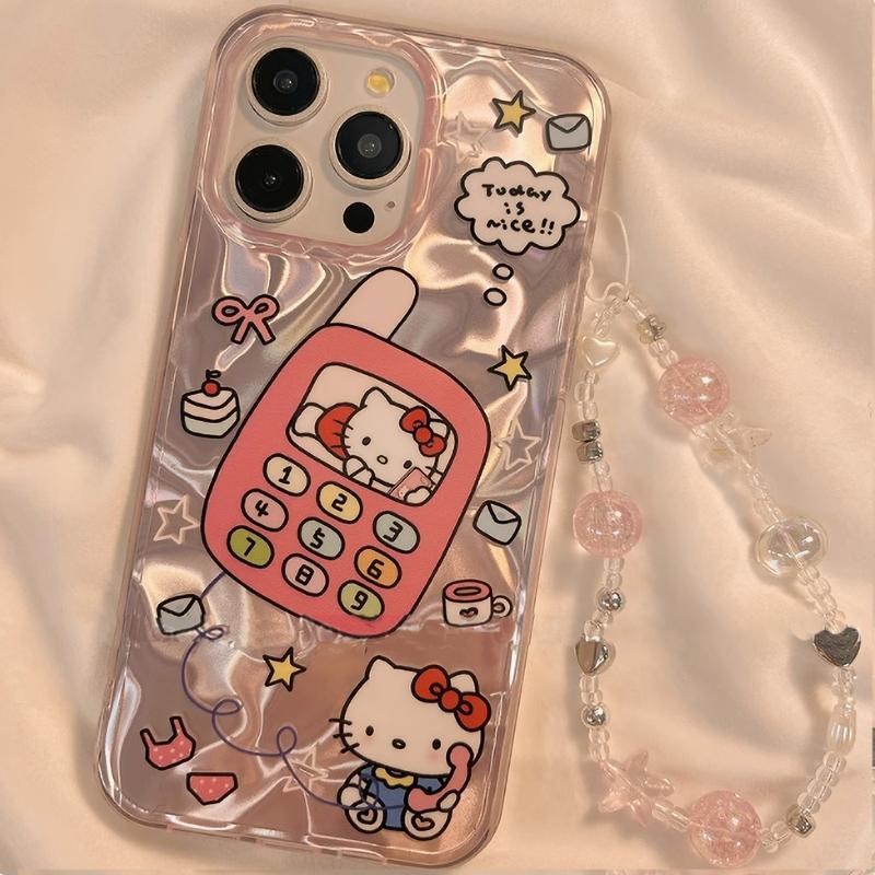 Hello Kitty Bowknot Chain Case สําหรับ Honor 400 สมาร์ท X7D X9D X8C X6C X9C 200 Magic 7 6 5 Lite X7C