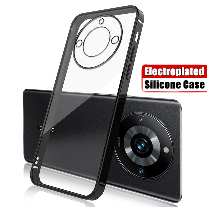 สําหรับRealme 11 Pro+ RMX3740 RMX3741 Soft ClearซิลิโคนเจลAnti-Yellowing 6D Electroplate Anti-fading